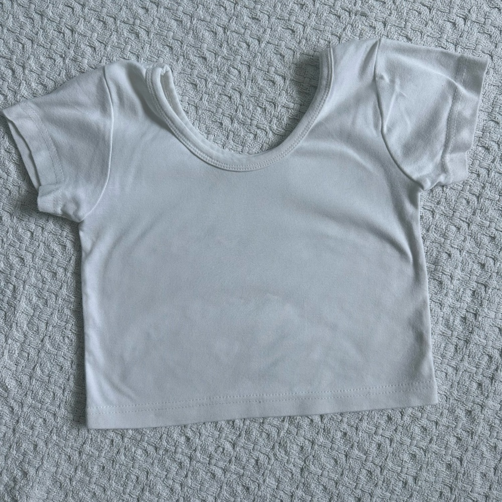 White Cropped T-Shirt